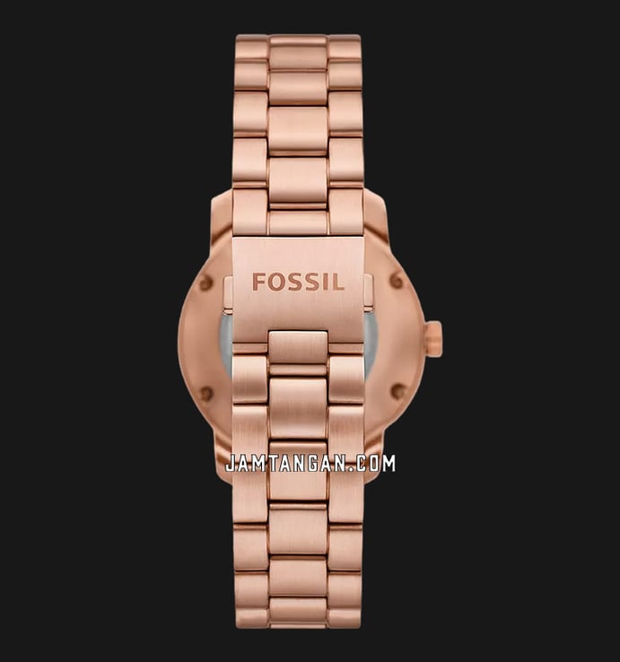 Fossil Heritage ME3258 Automatic Brown Dial Rose Gold Stainless Steel Strap