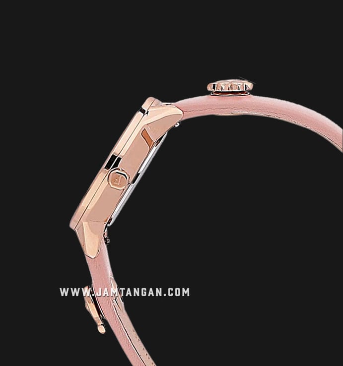 Furla Pin R4251112509 Ladies Rose Gold Dial Pink Leather Strap + Extra Pin
