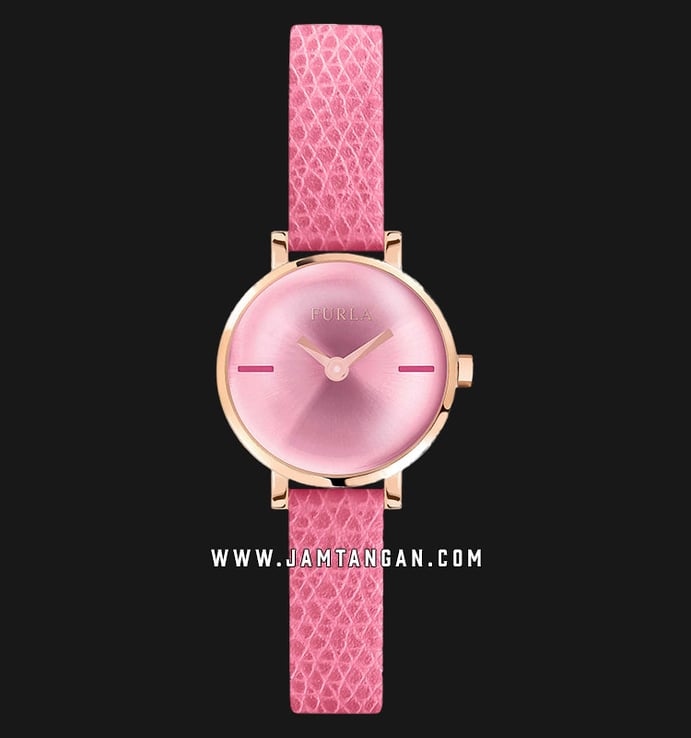 Furla Mirage R4251117502 Ladies Pink Dial Pink Leather Strap