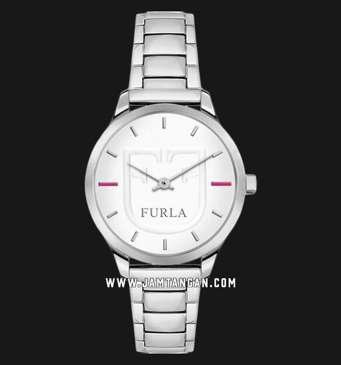 Furla Like Scudo R4253125501 Ladies White Dial Stainless Steel Strap