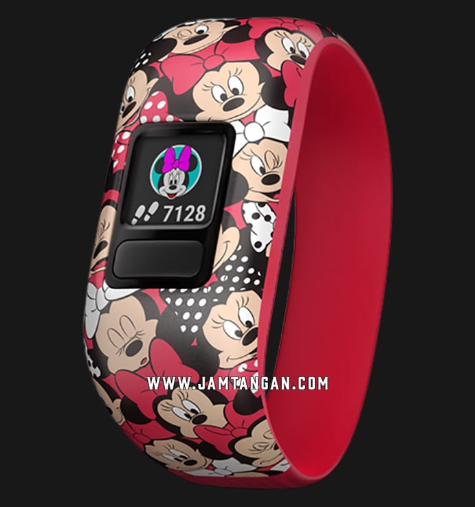 Garmin Vivofit Jr. 2 010-01909-50 Stretchy Minnie Mouse Digital Dial Multicolour Rubber Strap
