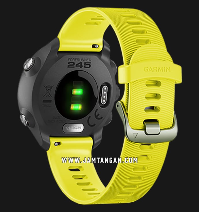 Garmin Forerunner 245 010-02120-4A Smartwatch Digital Dial Yellow Rubber Strap