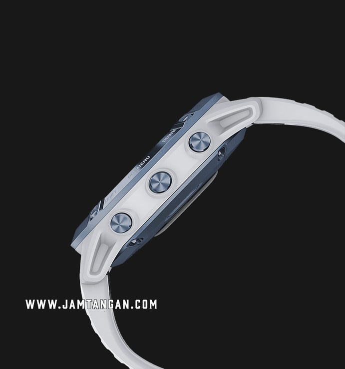 Garmin Fenix 6 Pro 010-02410-41 Smartwatch Solar Digital Dial Whitestone Rubber Strap