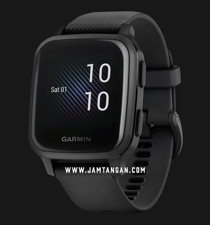 Garmin Venu Sq 010-02426-80 Smartwatch Music Edition Digital Dial Black Rubber Strap