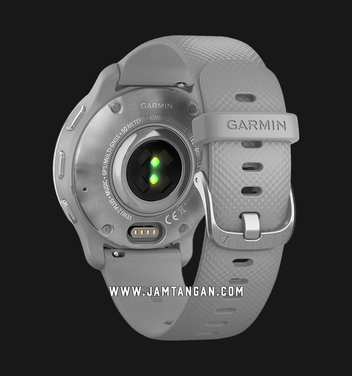 Garmin Venu 2 Plus 010-02496-50 Smartwatch Digital Dial Powder Grey Rubber Strap