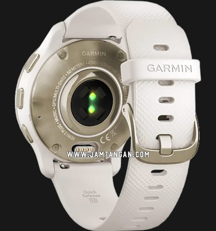 Garmin Venu 2 Plus 010-02496-52 Smartwatch Digital Dial Ivory Silicone Strap