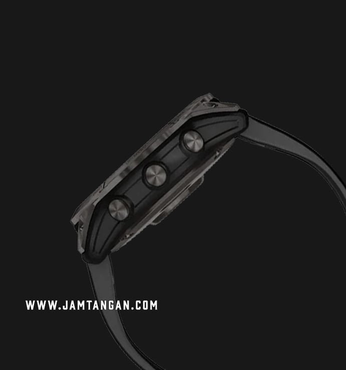 Garmin Fenix 7X 010-02541-34 Smartwatch Sapphire Solar Carbon Grey Digital Dial Black Rubber Strap
