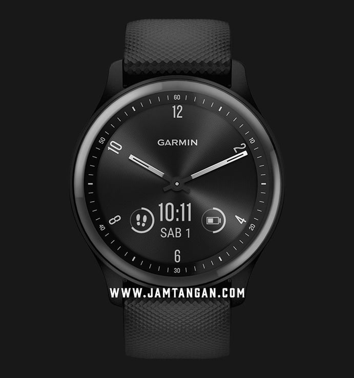 Garmin Vivomove Sport 010-02566-50 Smartwatch Digital Dial Black Silicone Strap