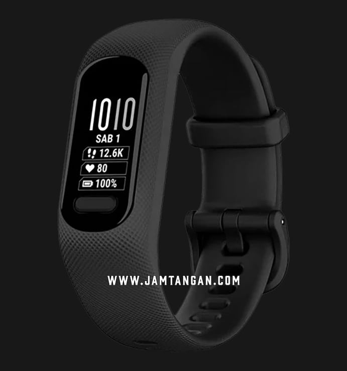 Garmin Vivosmart 5 010-02645-20 Smartwatch Small/Medium Fitness Digital Dial Black Silicone Strap