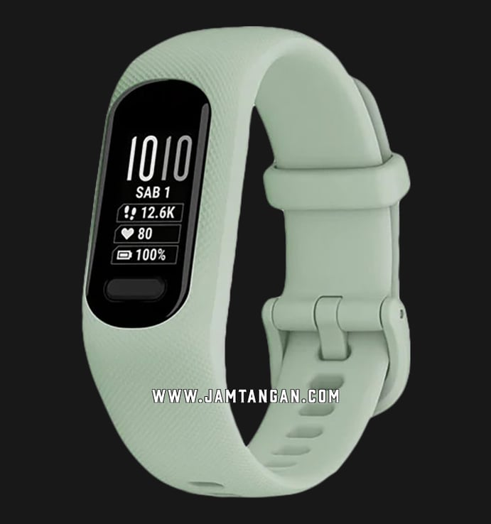 Garmin Vivosmart 5 010-02645-22 Smartwatch Small/Medium Fitness Digital Dial Mint Silicone Strap