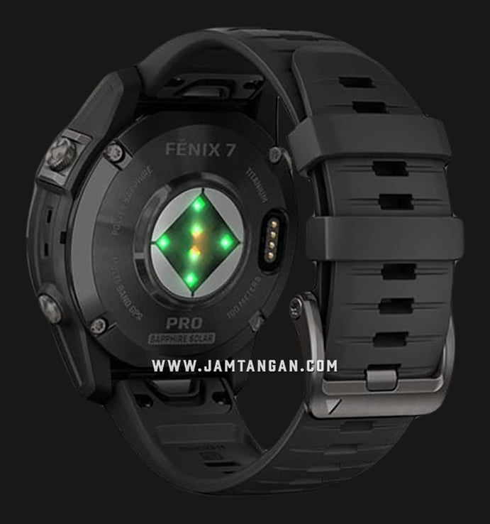 Garmin Fenix 7 Pro 010-02777-54 Smartwatch Carbon Sapphire Solar Edition Black Silicone Strap