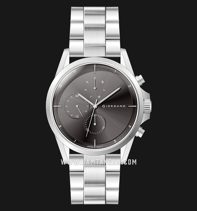 Giordano GD-1088-33 Grey Dial Stainless Steel Strap