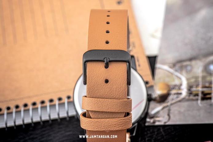 Giordano GD-1115-05 Grey Dial Brown Leather Strap