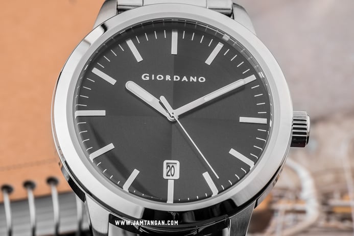 Giordano GD-1116-11 Black Dial Stainless Steel Strap