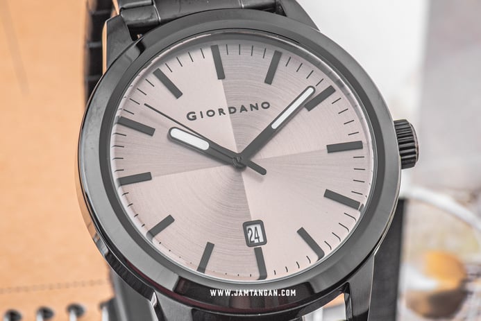Giordano GD-1116-66 Taupe Dial Black Stainless Steel Strap