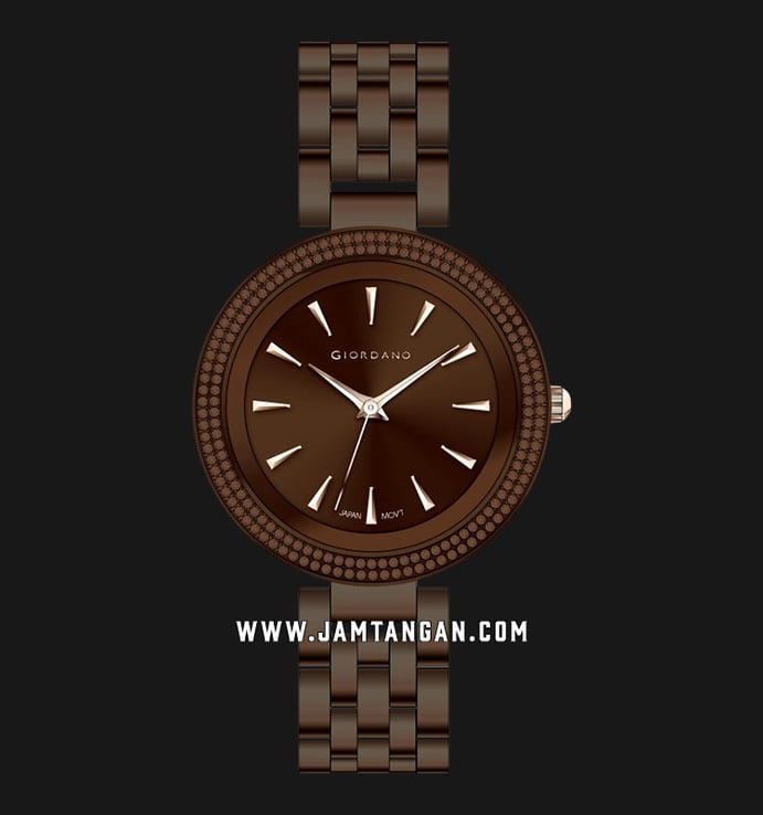 Giordano Classic GD-2103-33 Brown Dial Brown Stainless Steel Strap