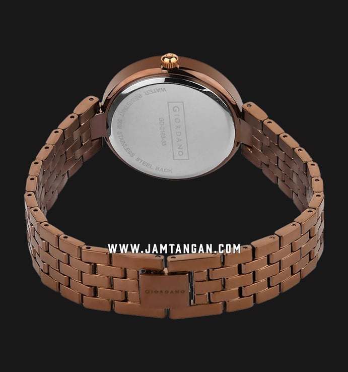 Giordano Classic GD-2103-33 Brown Dial Brown Stainless Steel Strap