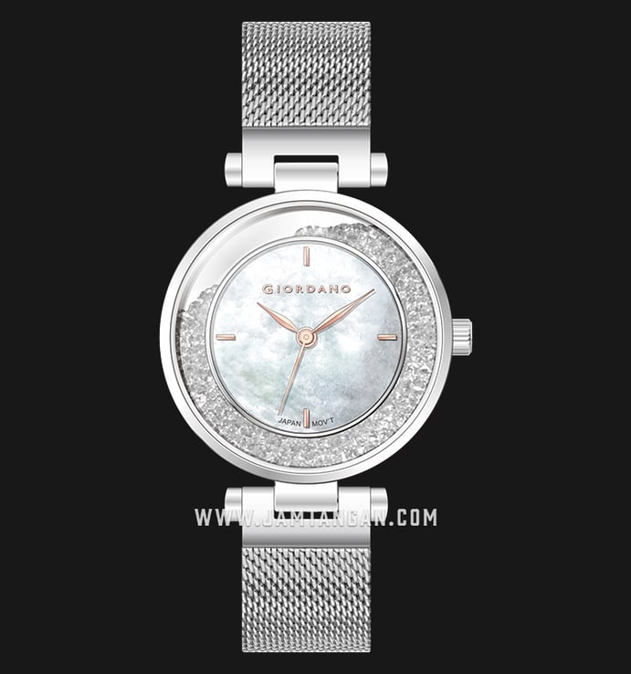 Giordano GD-2105-11 Silver Mother of Pearl Dial Stainless Steel Strap