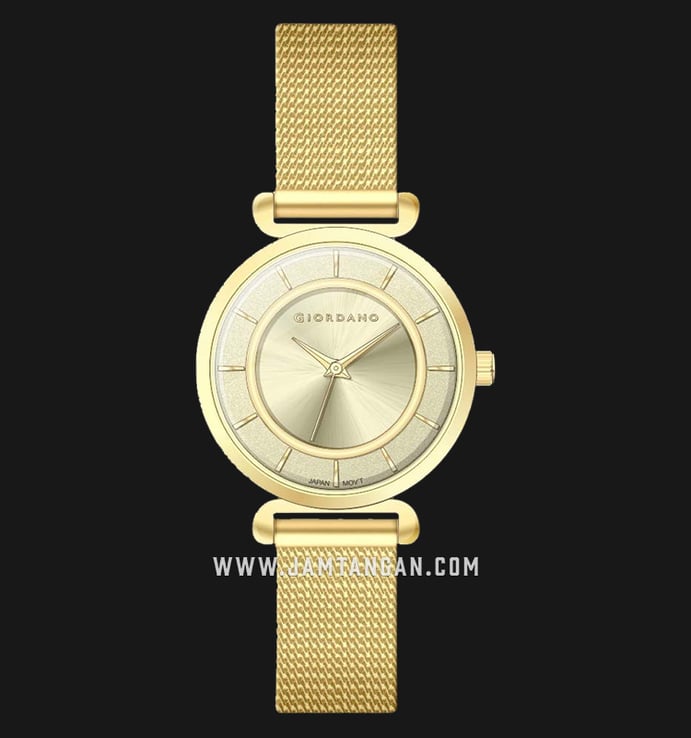 Giordano GD-2119-11 Champagne Dial Gold Stainless Steel Strap