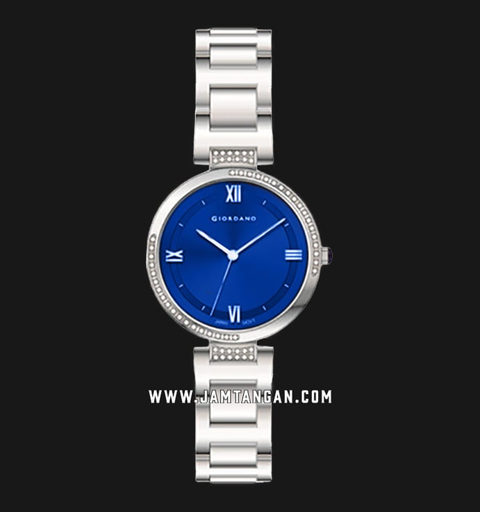Giordano Eleganza GD-2128-11 Ladies Blue Dial Stainless Steel Strap