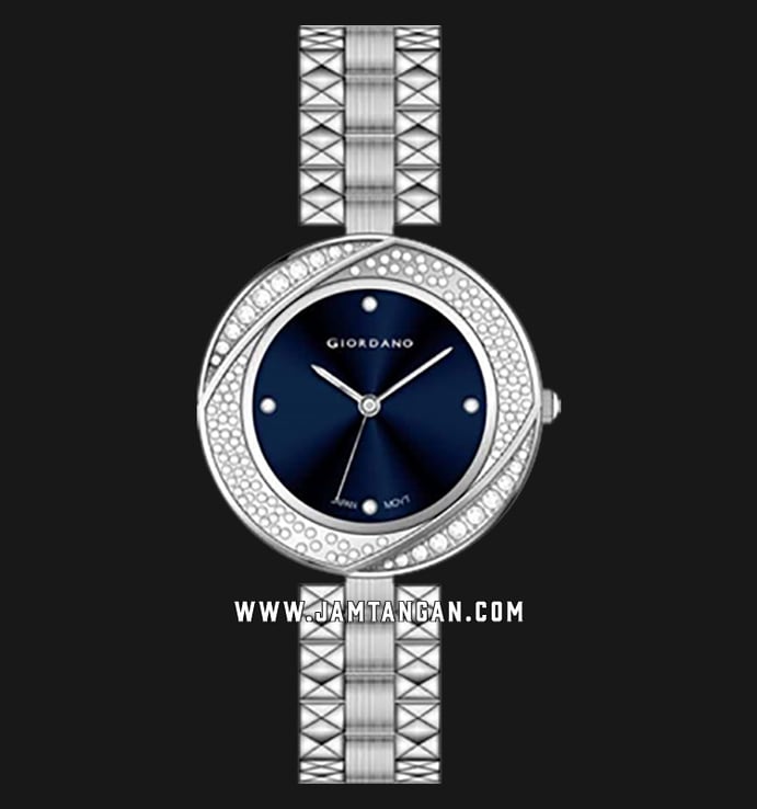 Giordano Eleganza GD-2134-11 Ladies Blue Dial Stainless Steel Strap