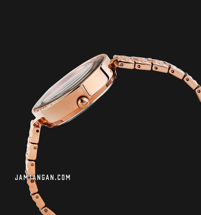 Giordano Eleganza GD-2134-22 Ladies Rose Dial Gold Rose Gold Stainless Steel Strap