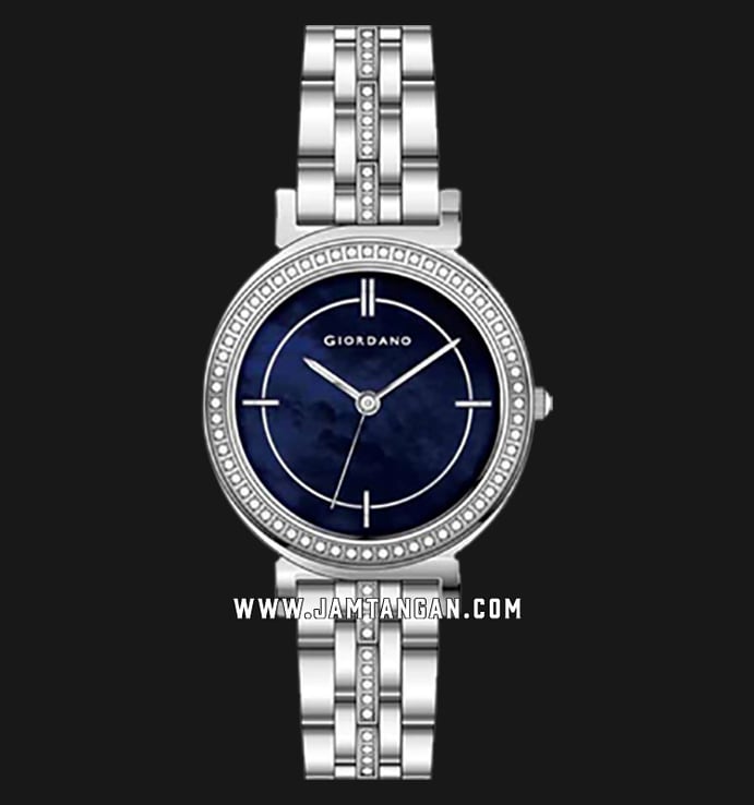 Giordano Eleganza GD-2135-11 Ladies Blue Mother Of Pearl Dial Stainless Steel Strap