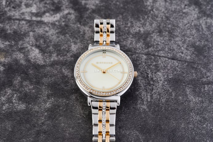 Giordano Eleganza GD-2135-22 Ladies Mother Of Pearl Dial Dual Tone Stainless Steel Strap