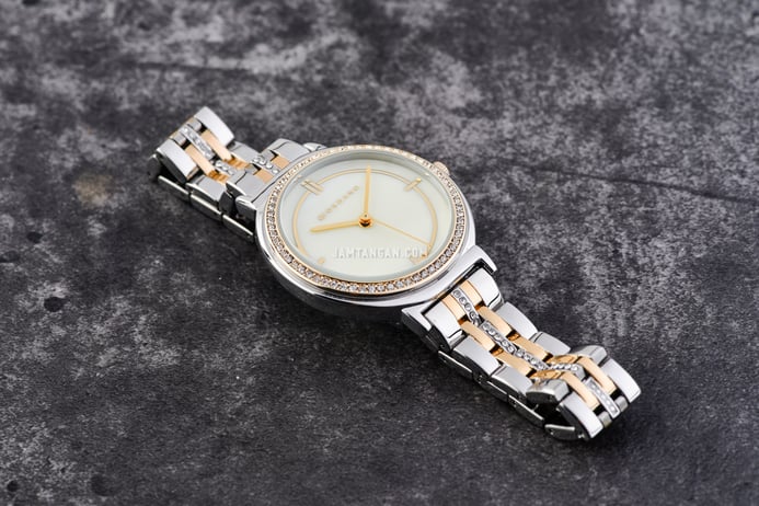 Giordano Eleganza GD-2135-22 Ladies Mother Of Pearl Dial Dual Tone Stainless Steel Strap