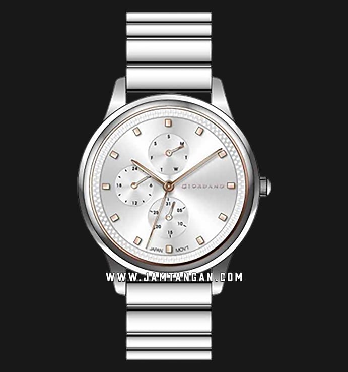 Giordano Fashionista GD-2141-11 Ladies Silver Dial Stainless Steel Strap