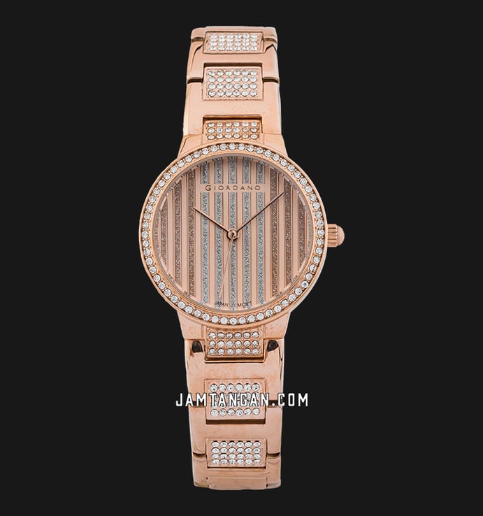 Giordano Fashionista GD-2149-44 Ladies Dual Tone Dial Rose Gold Stainless Steel Strap