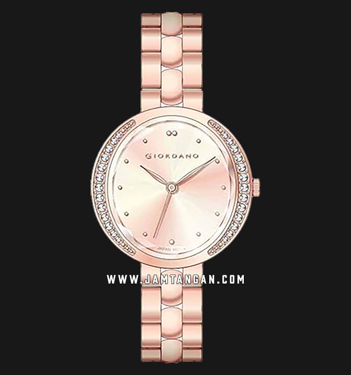 Giordano Fashionista GD-2151-66 Ladies Rose Gold Dial Rose Gold Stainless Steel