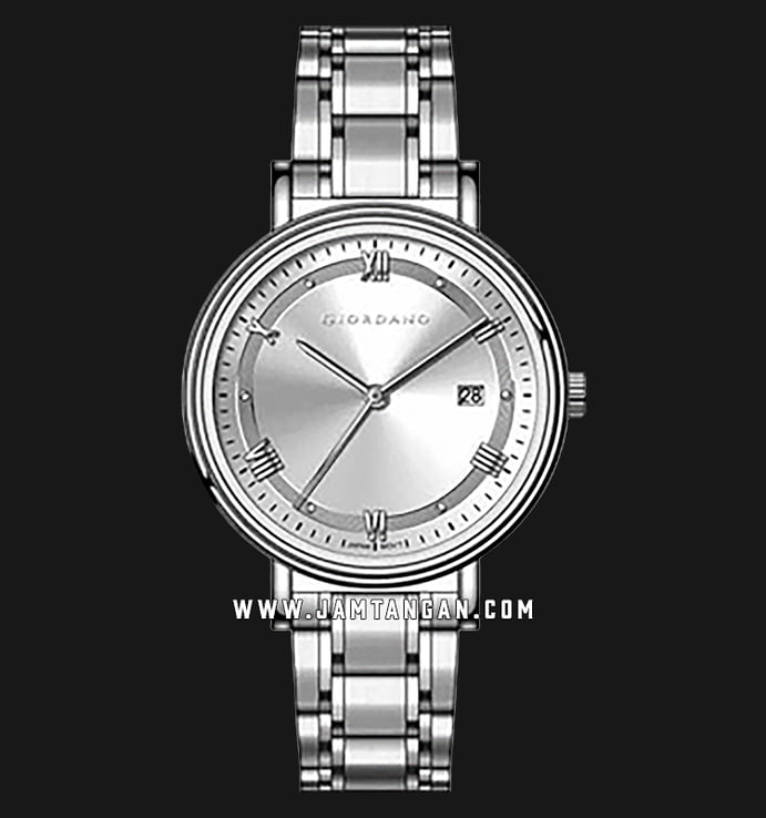 Giordano Eleganza GD-2154-11 Ladies Silver Dial Stainless Steel Strap