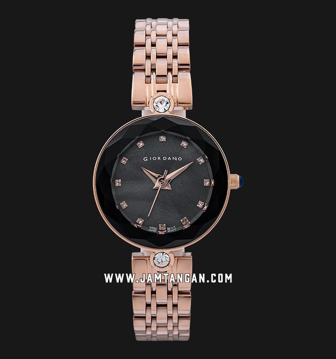 Giordano R4005-33 Ladies Grey Mother Of Pearl Dial Rose Gold Stainless Steel Strap