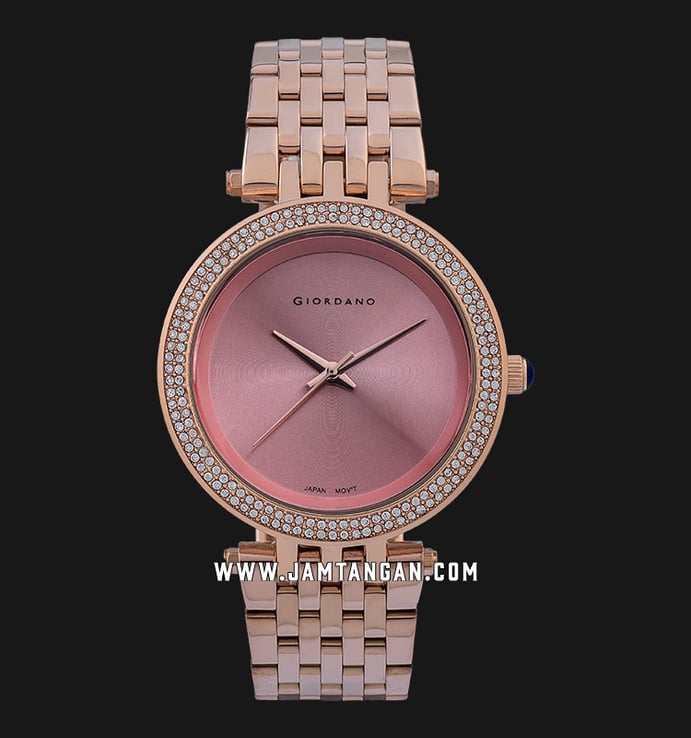 Giordano R4006-22 Ladies Sunray Pink Dial Rose Gold Stainless Steel Strap
