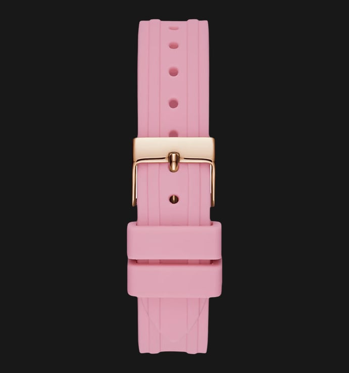 Guess Cosmo GW0034L3 Ladies White Sunray Dial Pink Silicone Strap