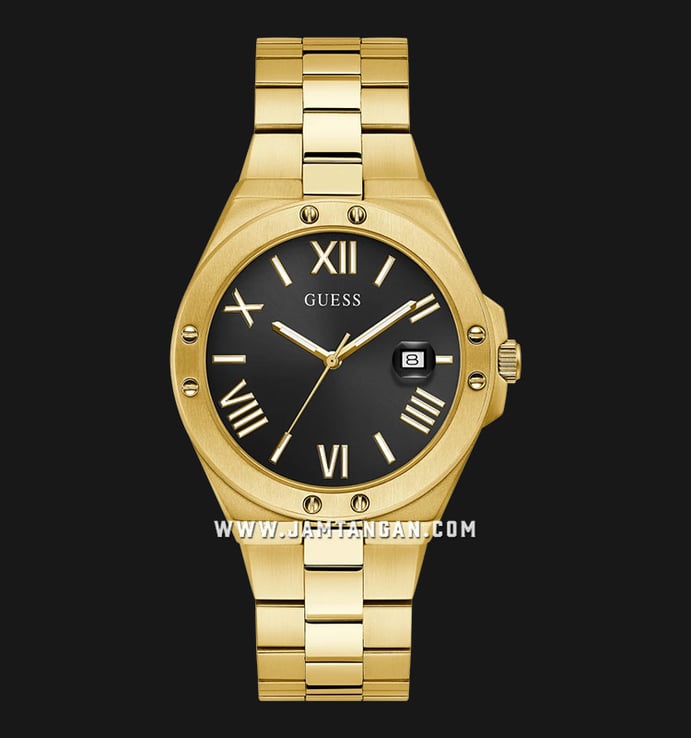 Guess Perspective GW0276G2 Black Dial Gold Tone Stainless Steel Strap