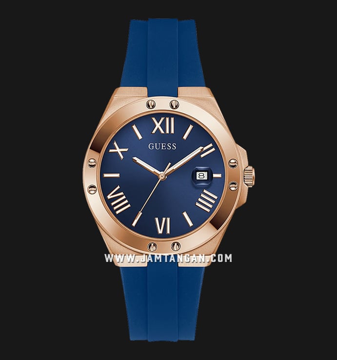 Guess Perspective GW0388G3 Blue Dial Blue Silicone Strap
