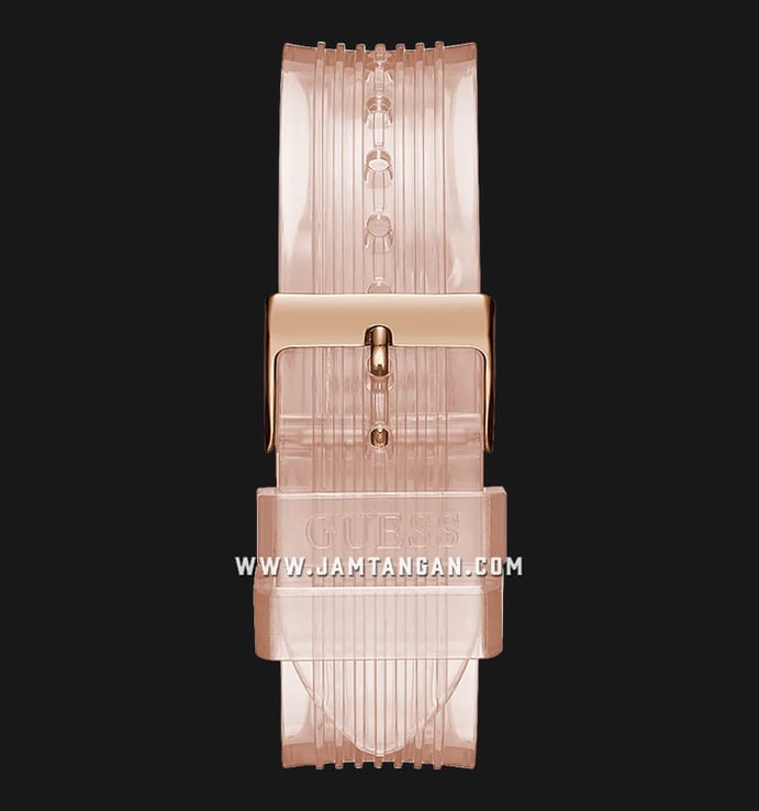 Guess Eco Friendly GW0409L3 Ladies Pink Dial Pink Clear Silicone Strap