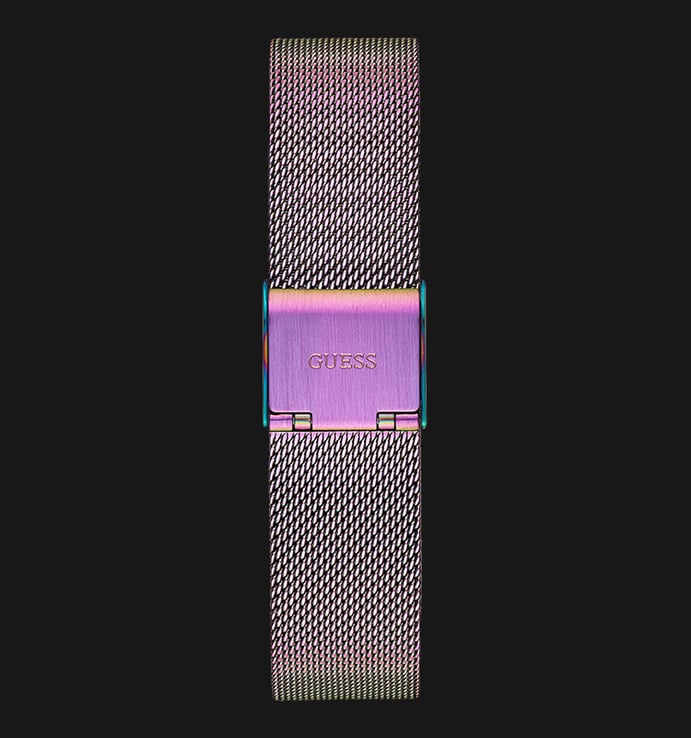 Guess Iconic GW0479L1 Ladies Iridescent Sunray Dial Iridescent Mesh Strap