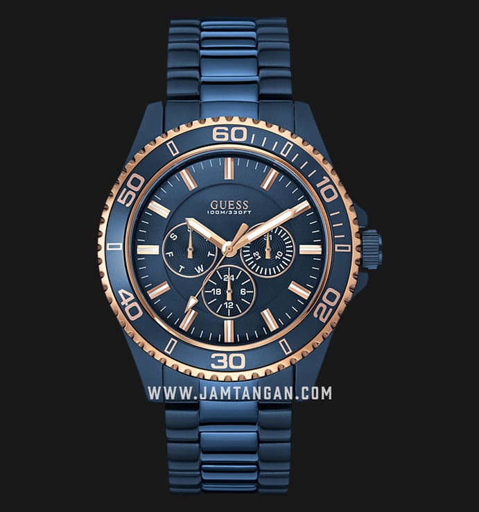 Guess Multi-Function U0172G6 Blue Dial Blue Stainless Steel Strap