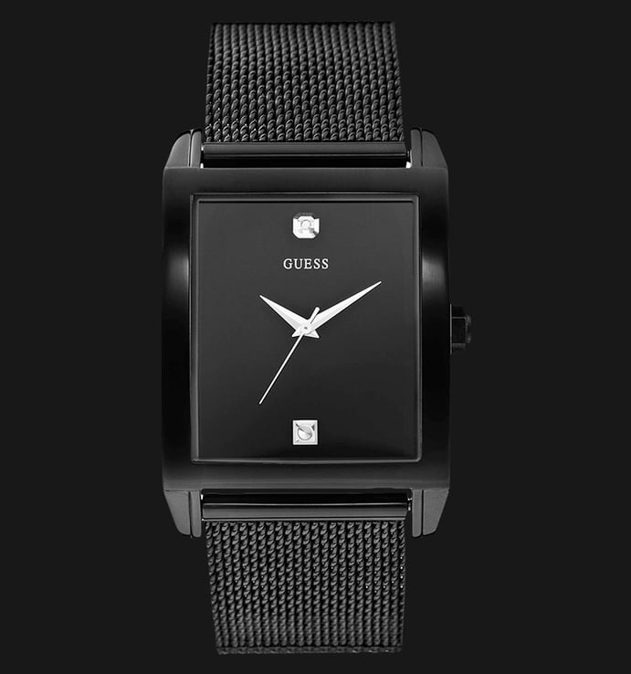 Guess U0298G1 Dressy Diamond Black Dial Black Ion-plated Unisex Watch
