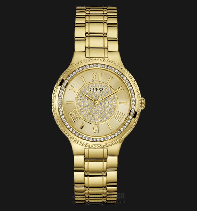 Guess U0637L2 Women Modern Muse Champagne Dial Gold-tone Stainless Steel