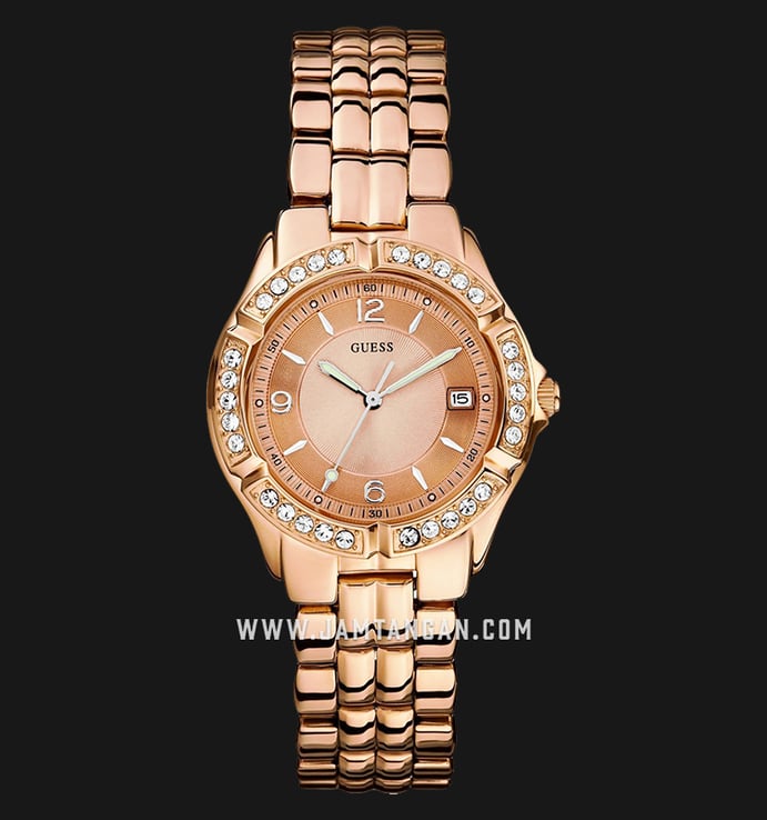 Guess U11069L1 Ladies Rose Gold Dial Rose Gold Stainless Steel