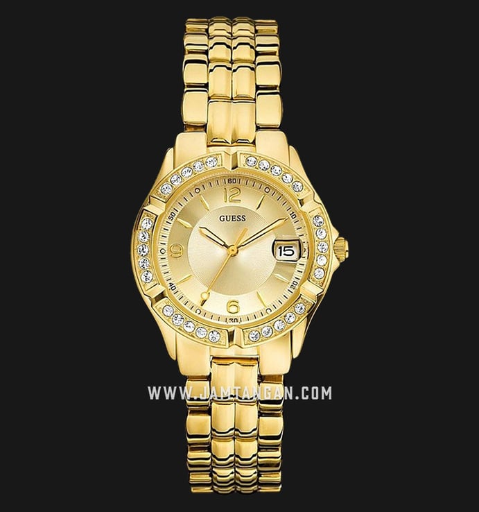 Guess U85110L1 Ladies Rose Gold Dial Gold Tone Stainless Steel