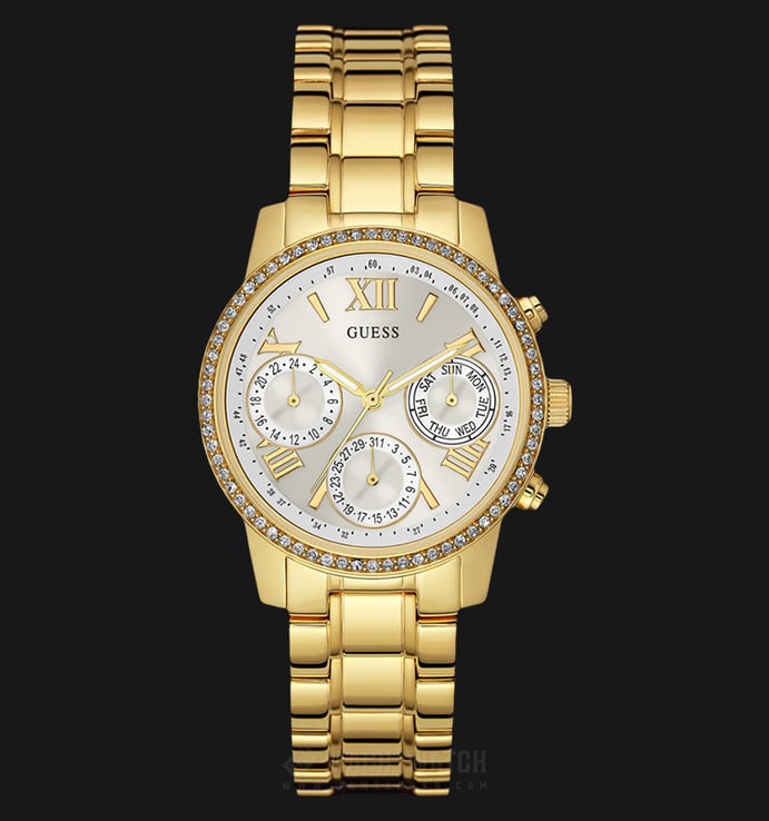 Guess W0623L3 Women Iconic White Dial Gold-tone Multi-function Watch
