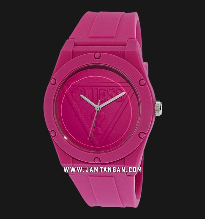 Guess W0979L9 Pink Dial Pink Silicon Strap