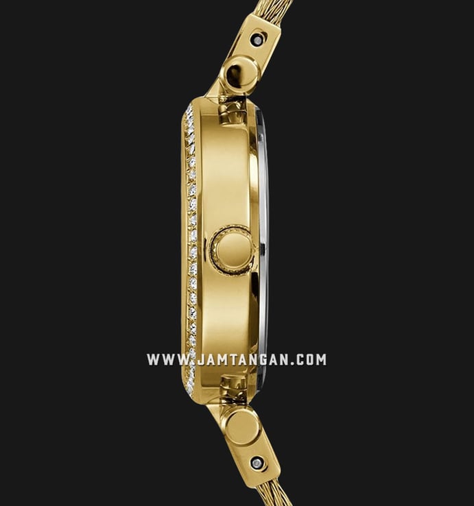 Guess Mini Soho W1009L2 Gold Dial Gold Stainless Steel Strap