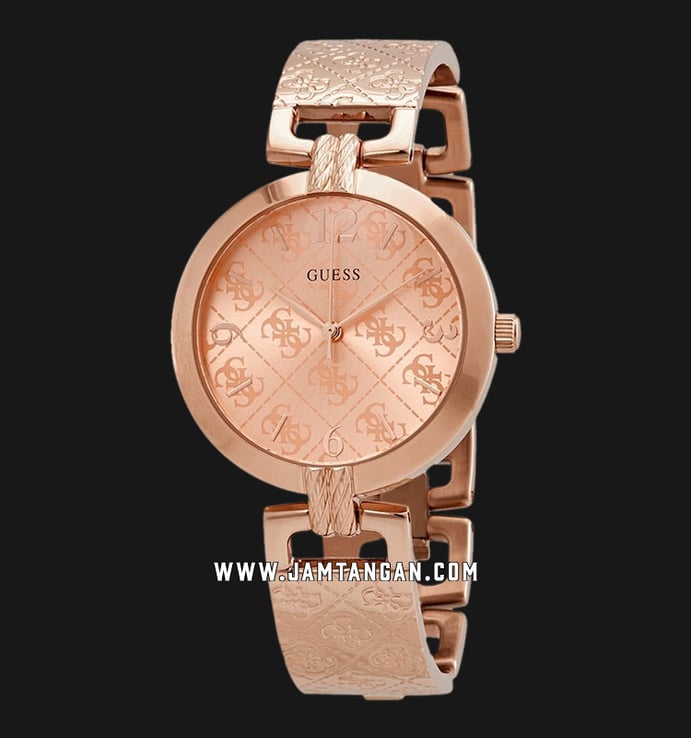Guess W1228L3 Ladies Rose Gold Dial Rose Gold Tone Stainless Steel Strap