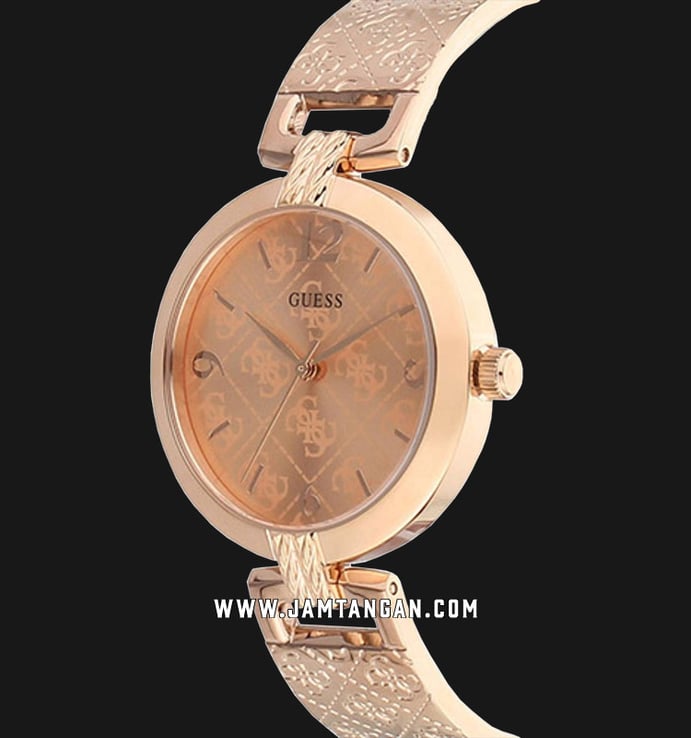 Guess W1228L3 Ladies Rose Gold Dial Rose Gold Tone Stainless Steel Strap